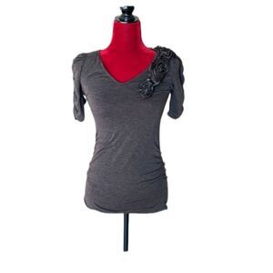 Papaya Brown Floral Top Size Small